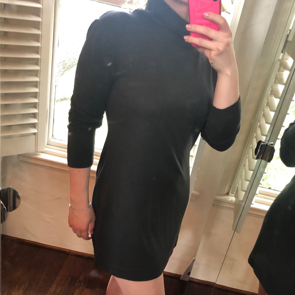 Diane von Furstenberg grey turtleneck dress
